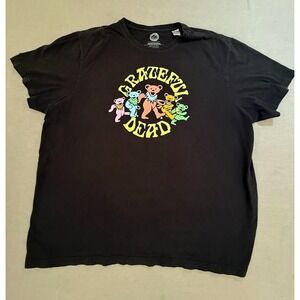 Gratefull Dead Shirt Adult 3XL Black‎ Bears Logo Short Sleeve Pullover Tee Mens